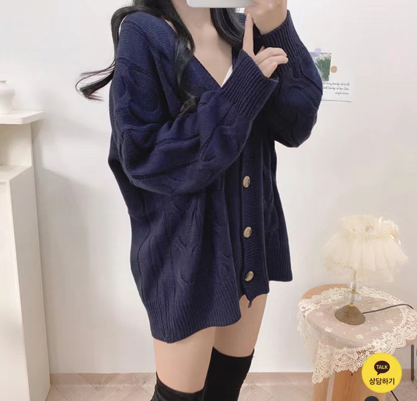 可愛麻花辮Cardigans