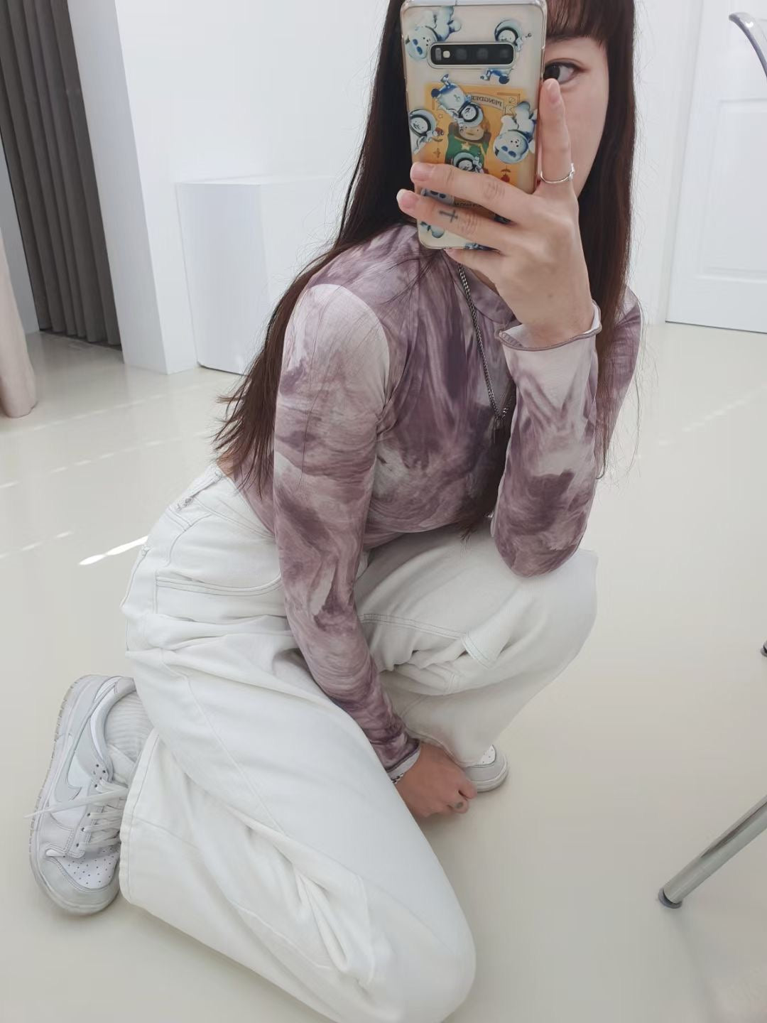 Marble Crop Top