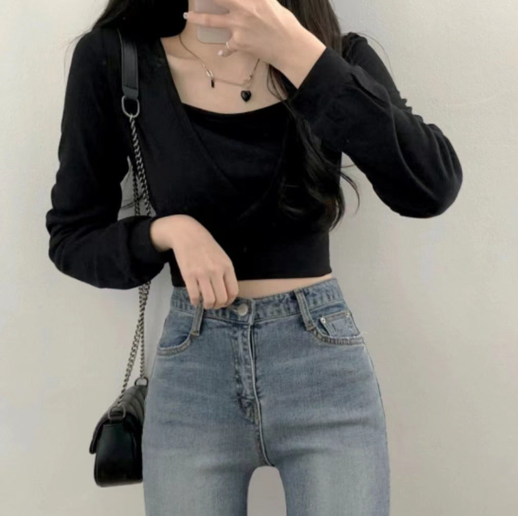 假兩件套日常Crop Top