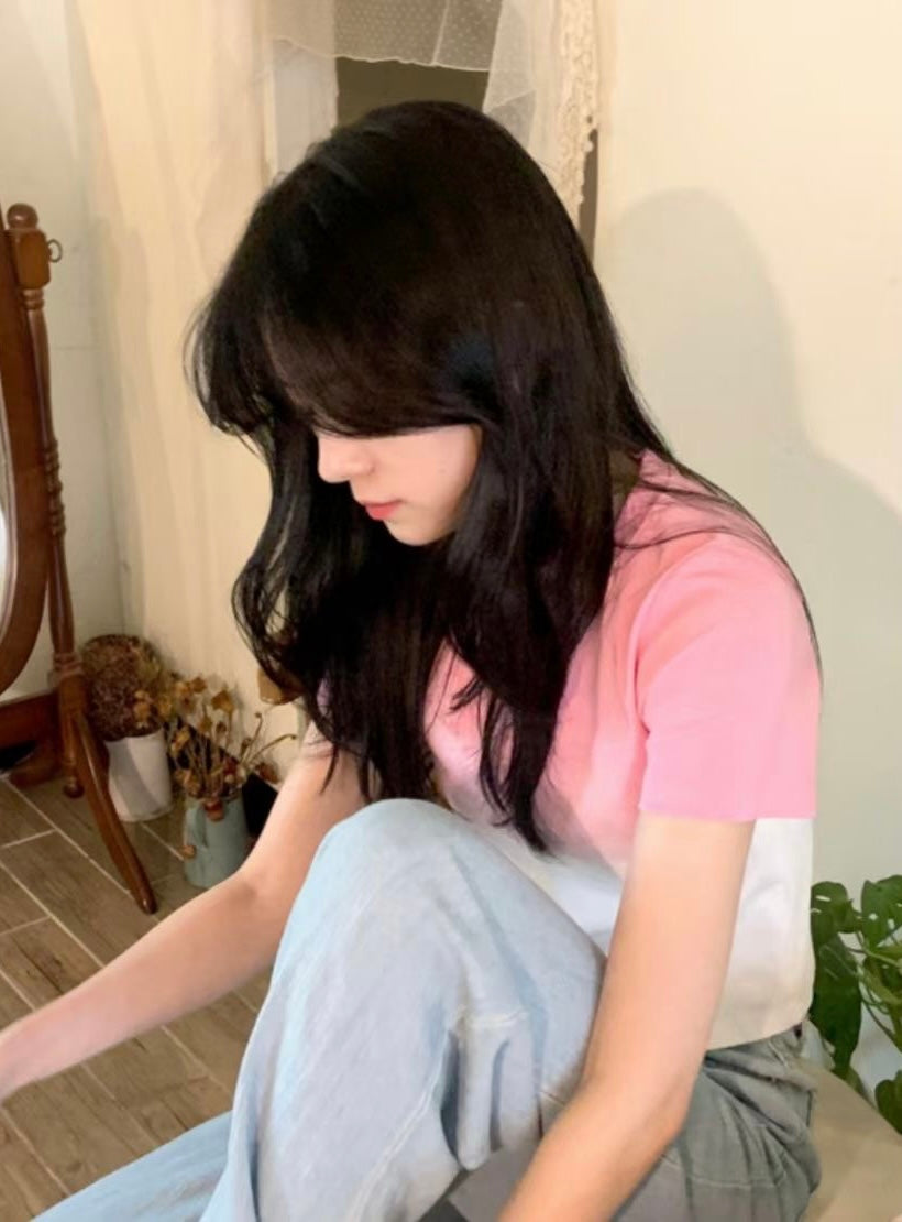 漸變色Crop Tee
