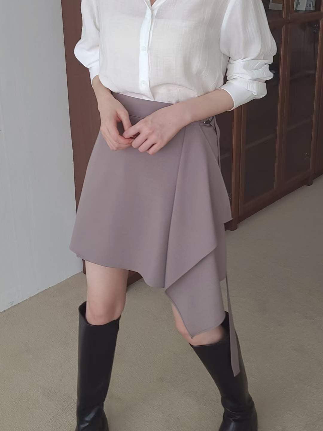 氣質絲帶半截裙