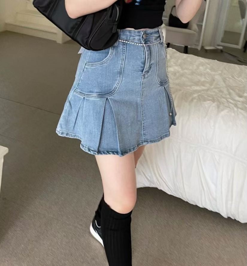 See You Tomorrow Denim Skirt