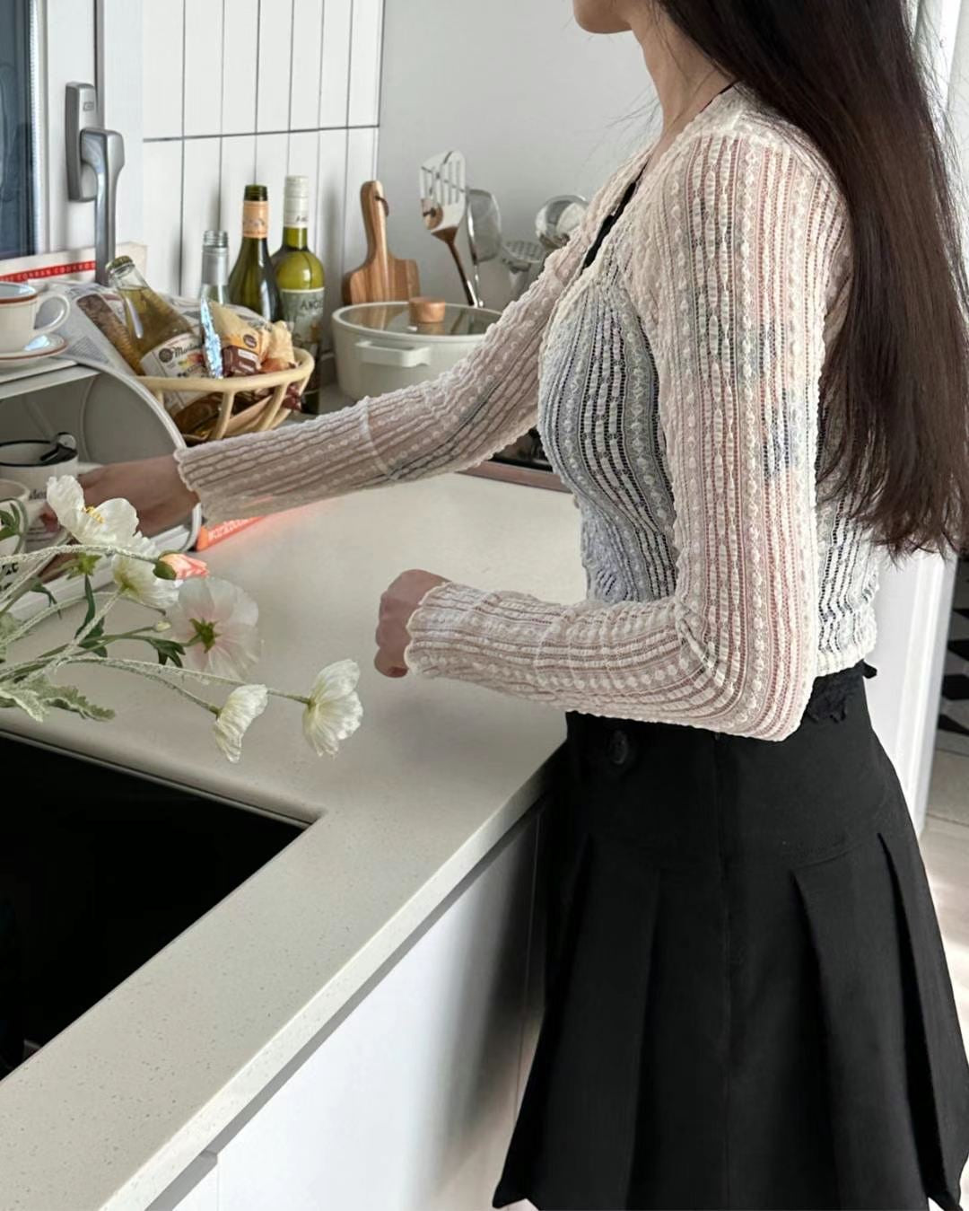 性感蕾絲透視Cardigans