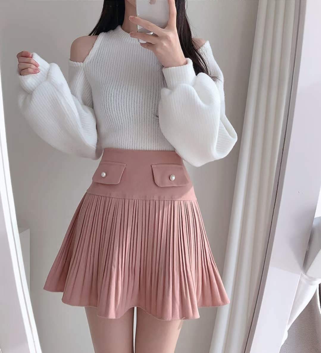 蝙蝠袖可愛露肩Top