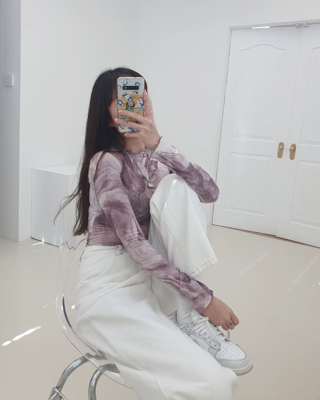 Marble Crop Top