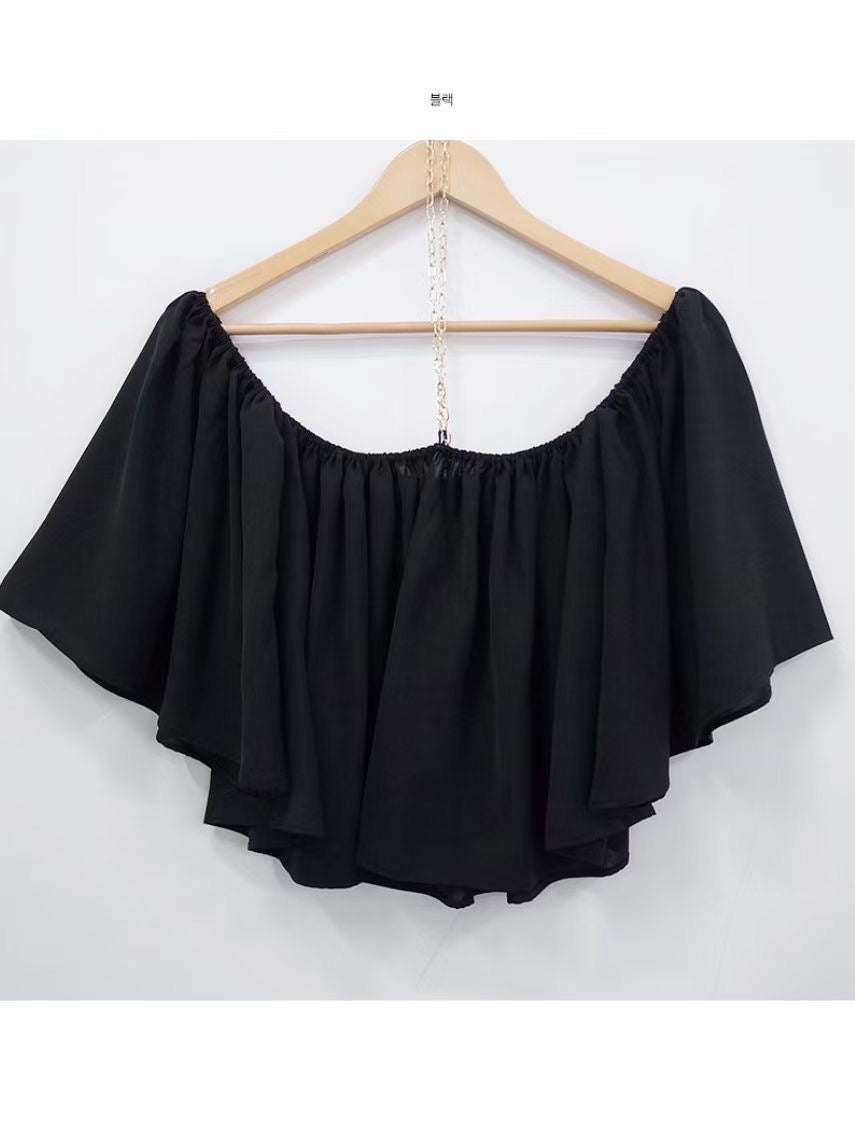 溫柔仙氣一字膊掛鍊Blouse