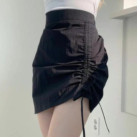 Y2k魚骨辮索帶短裙