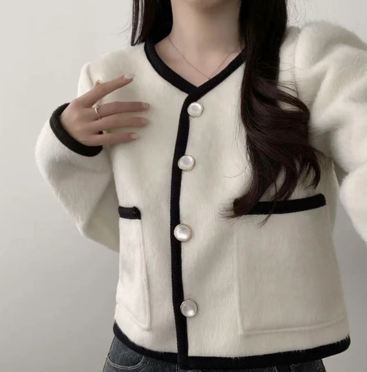 高質軟滑毛毛小香風Cardigans