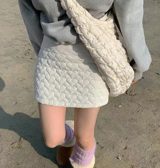 戀人的海🤍立體心心浮雕短裙