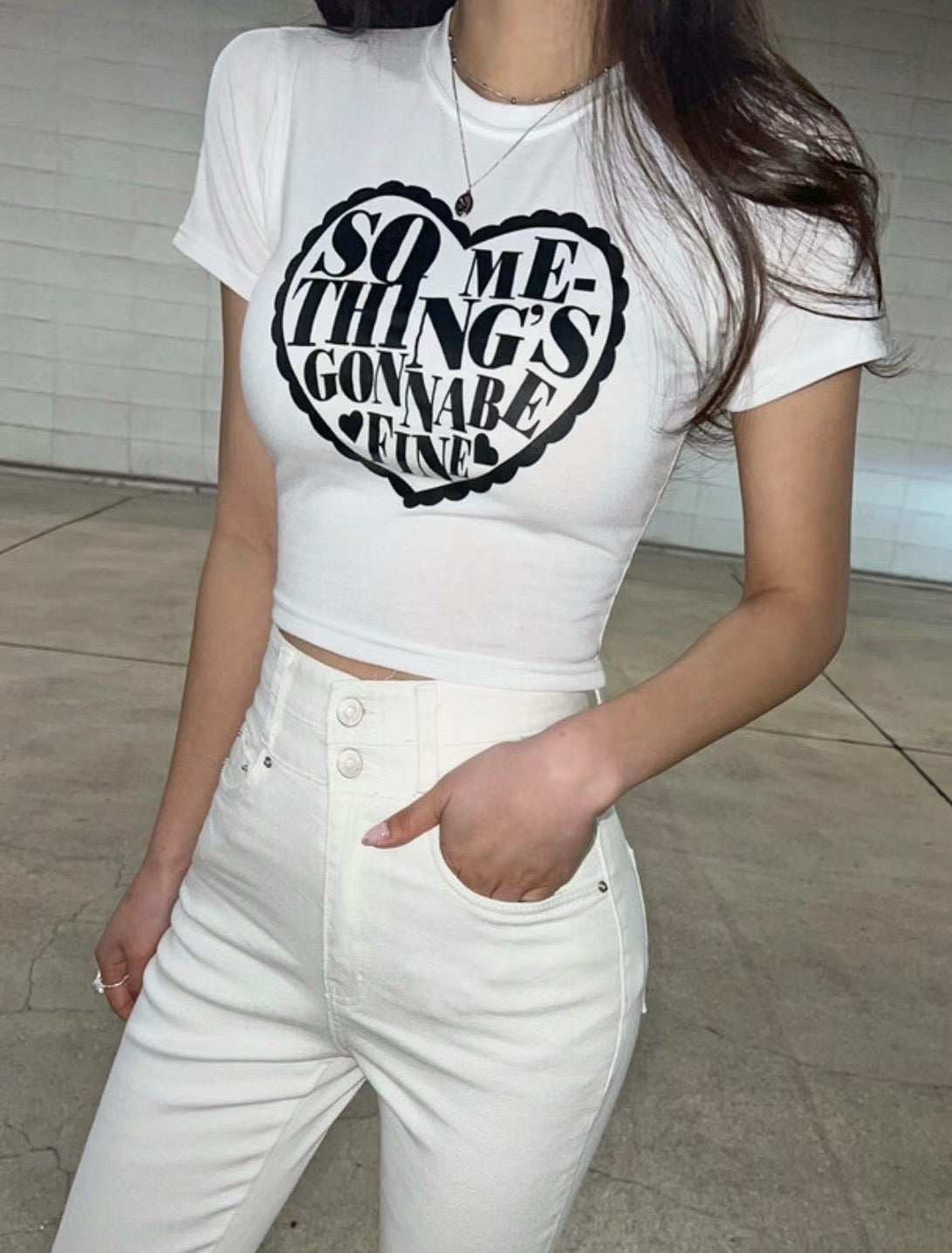 Somethings Gonna Be Fine Crop Top