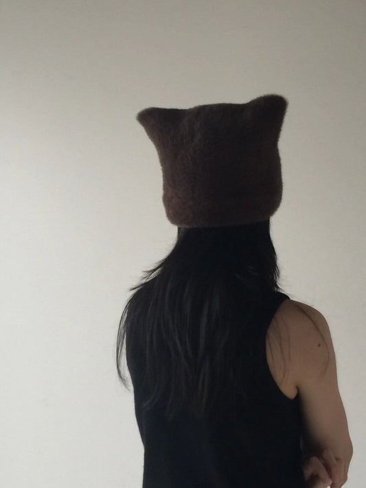 高質感可愛毛毛貓耳帽