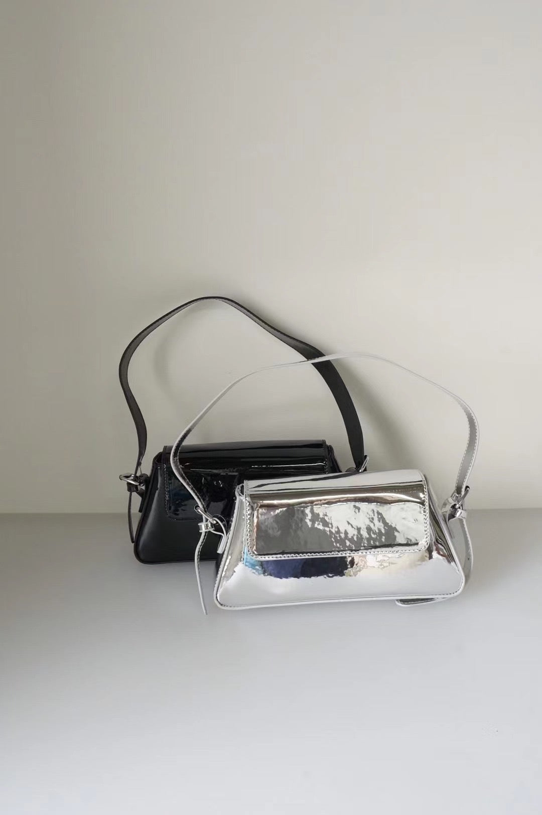 Silver In Lighting Shoulder Bag