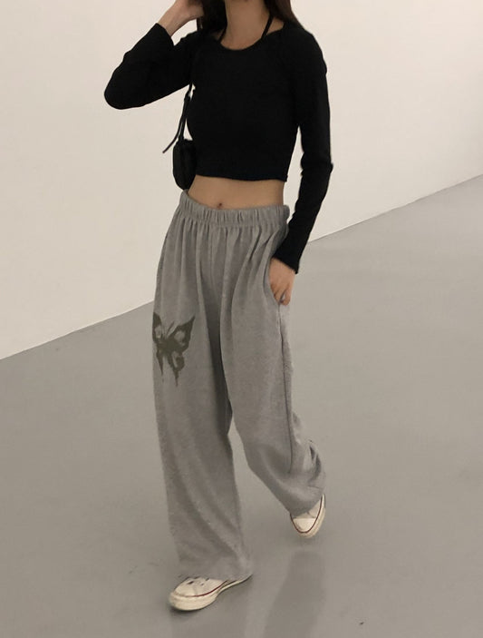 Vintage Butterfly Cotton Pant