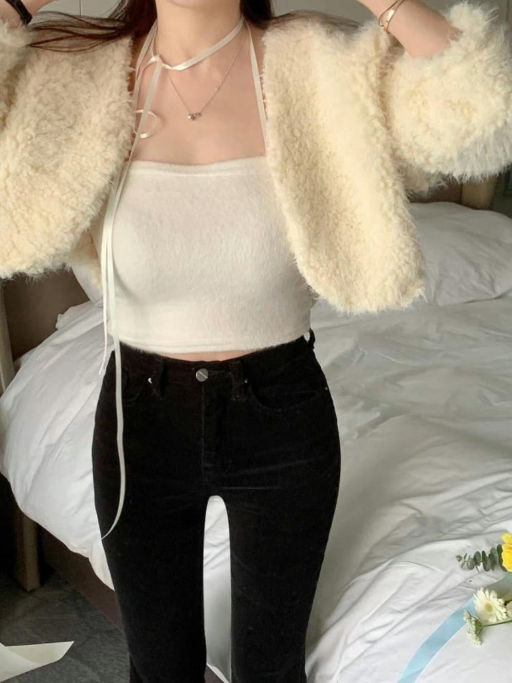 Sexy Party Fluffy Tube Top