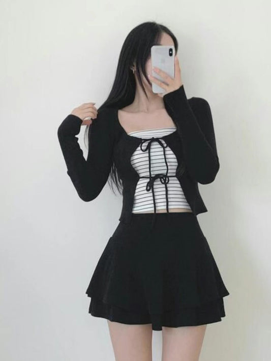 Double Ribbon Cardigans