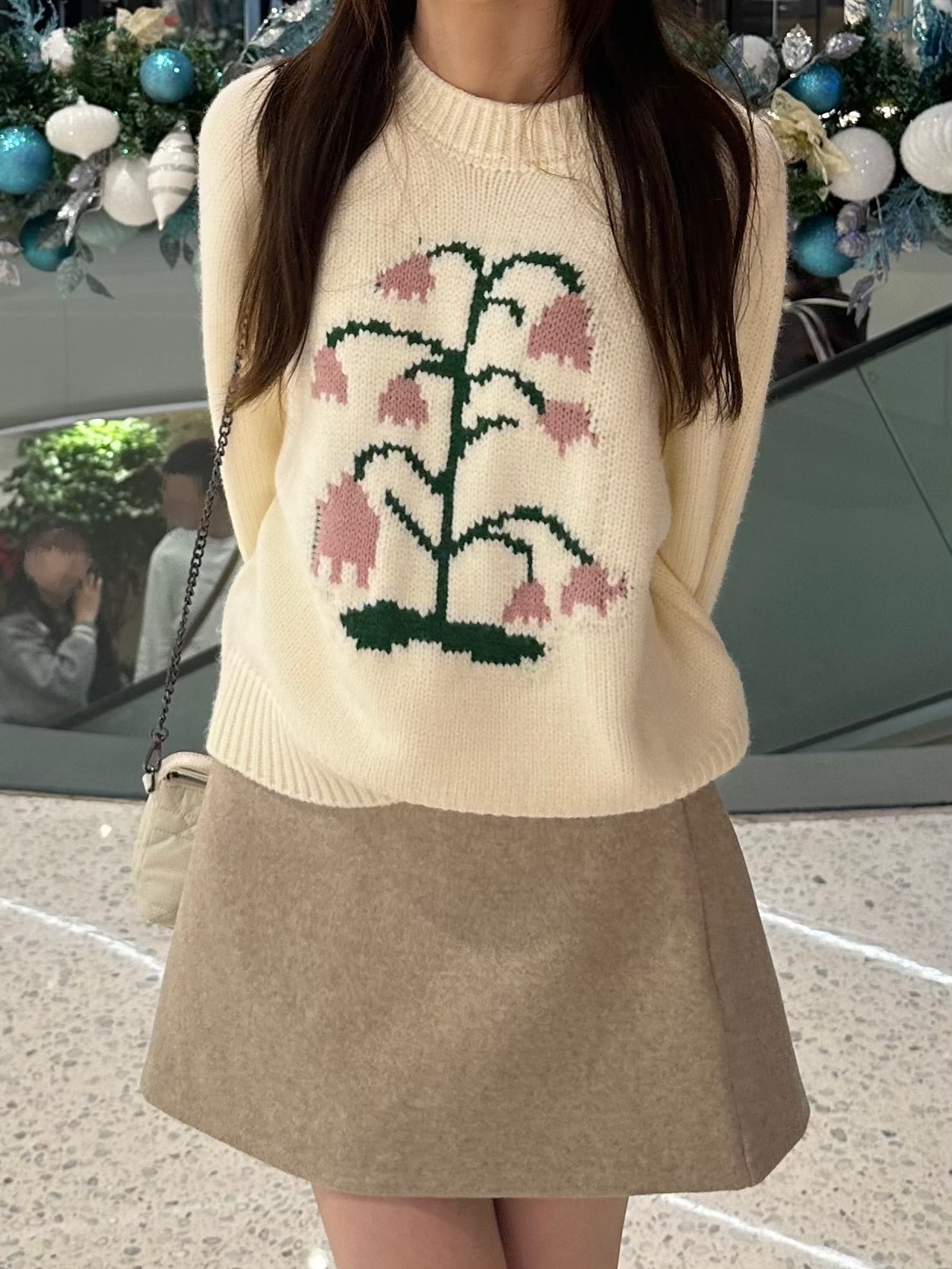 Flower Blossom Knit Sweater