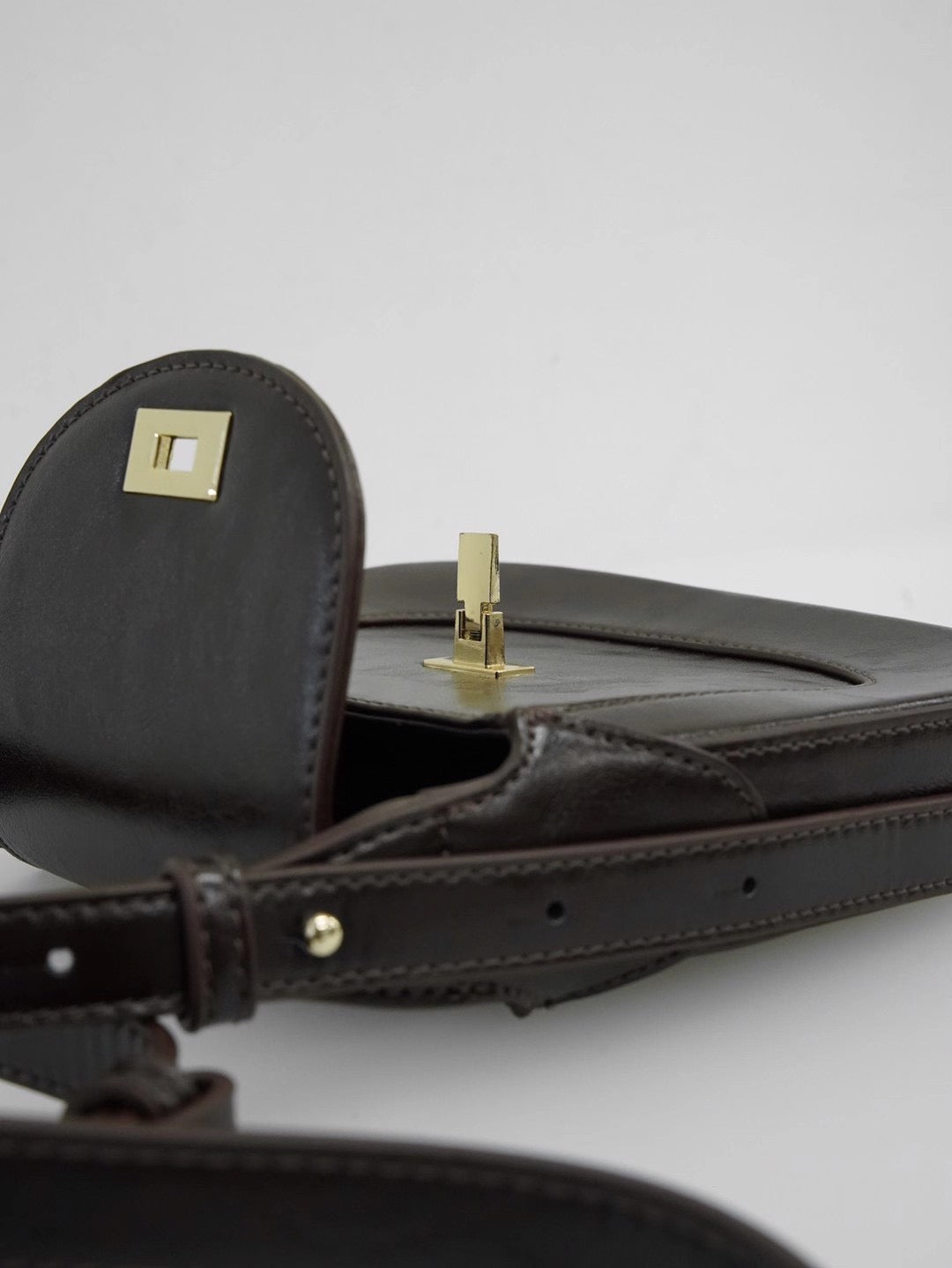 Vintage Mini Leather Saddle Bag