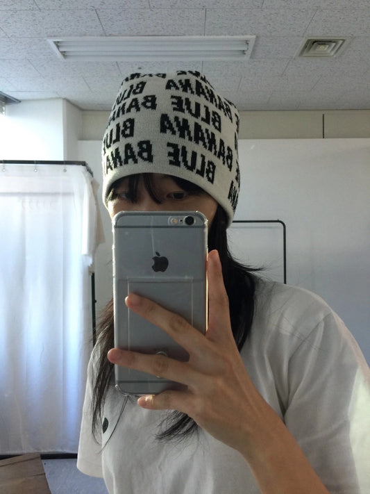 Y2k Blue Banana Beanie