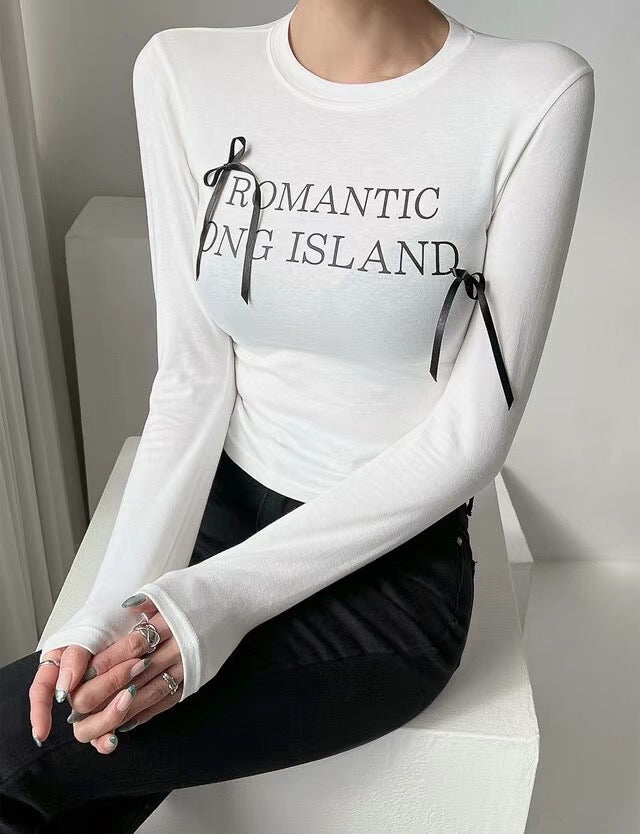 Romantic Ribbon Long Sleeve Shirt