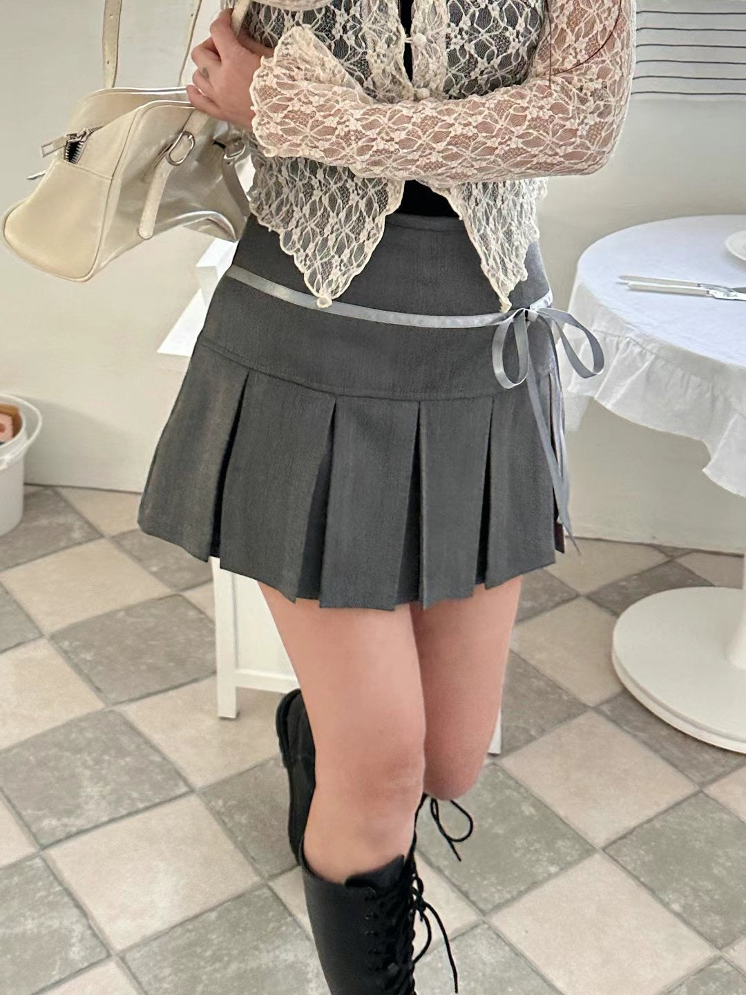 Ribbon Pleats Skirt