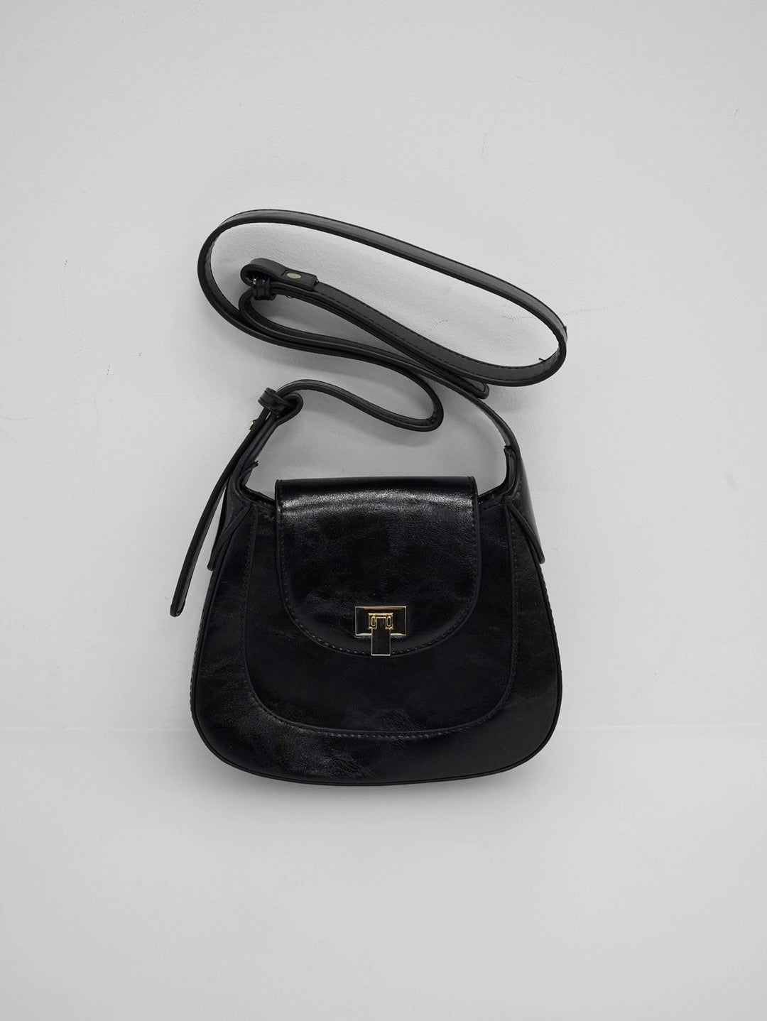 Vintage Mini Leather Saddle Bag