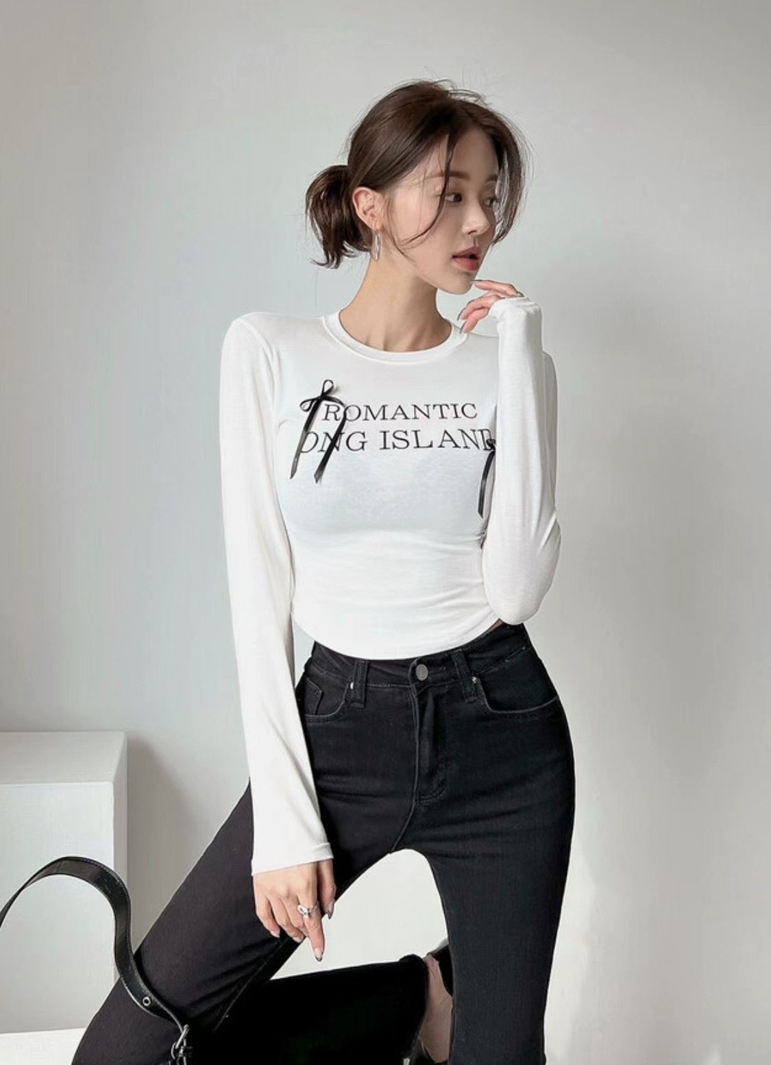 Romantic Ribbon Long Sleeve Shirt