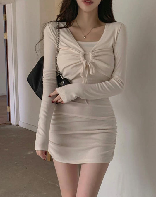 小性感圈圈抓皺貼身Ops