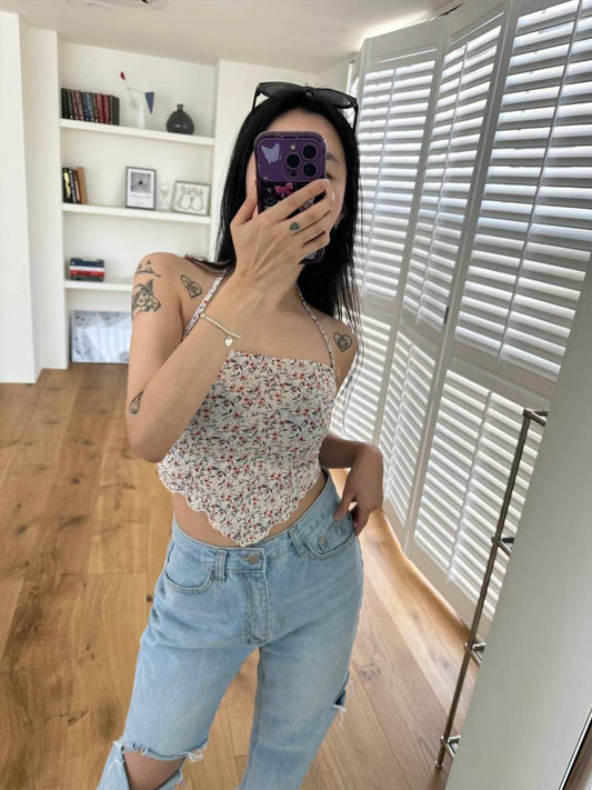 Sia Flower Halter Top