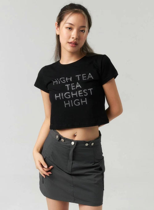 型格鈕扣工裝短裙