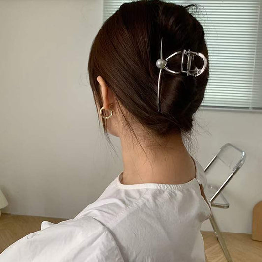簡約珍珠質感鯊魚夾