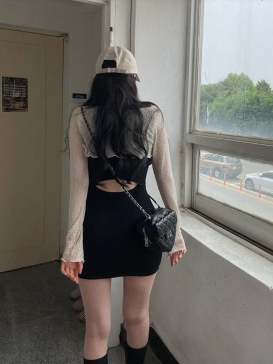 Back Open小露腰背心連身裙