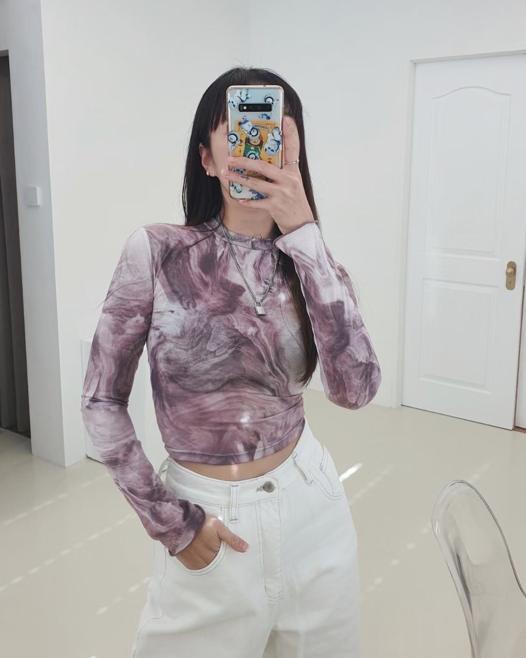 Marble Crop Top