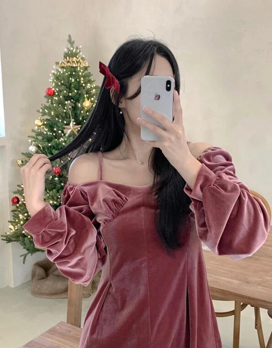 Velvet Off Shoulder Ops