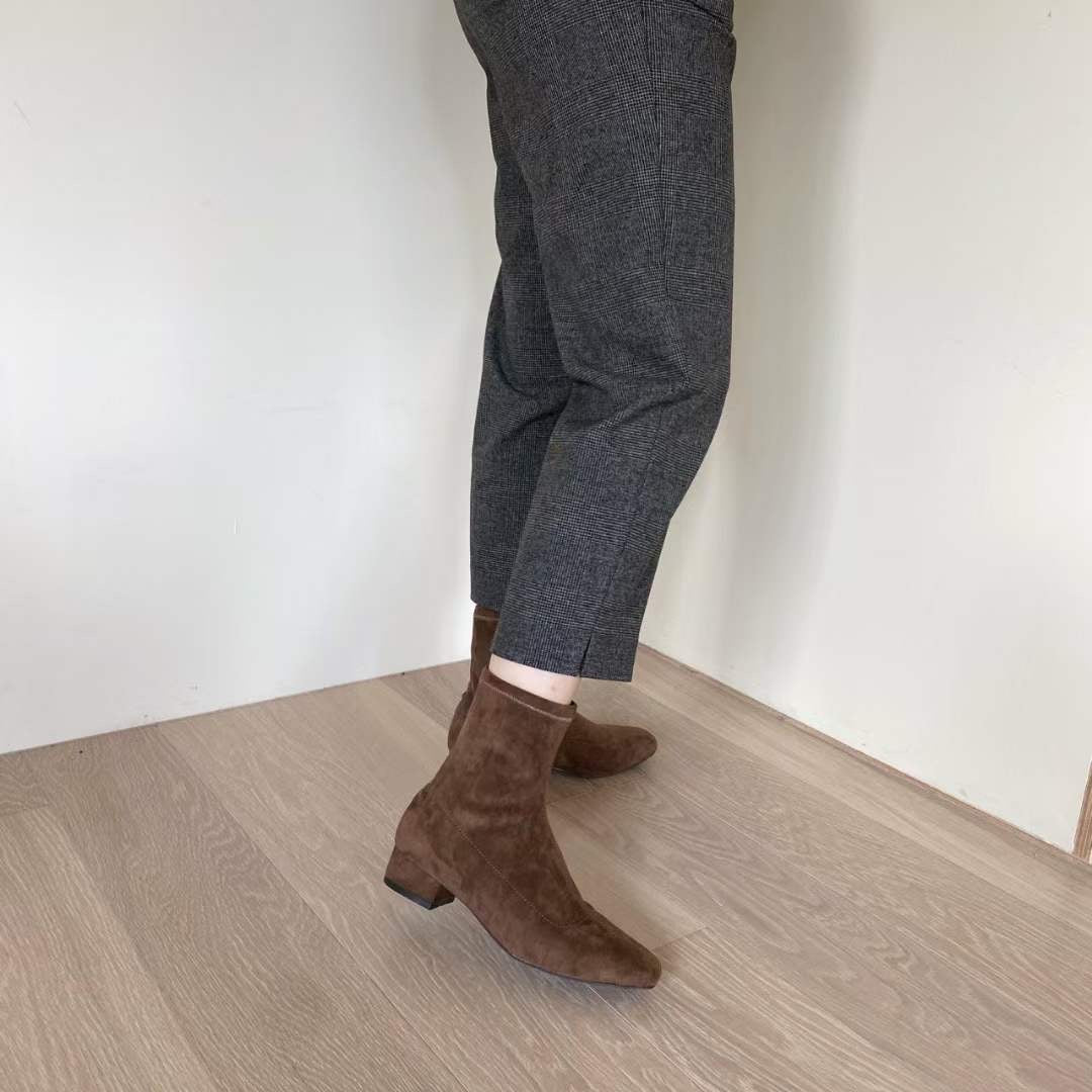 [3cm熱銷款] Square-Toe Span Boots