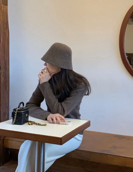 高質羊毛混紡漁夫帽